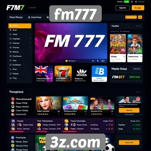 Interface do usuário no site fm777 é intuitiva